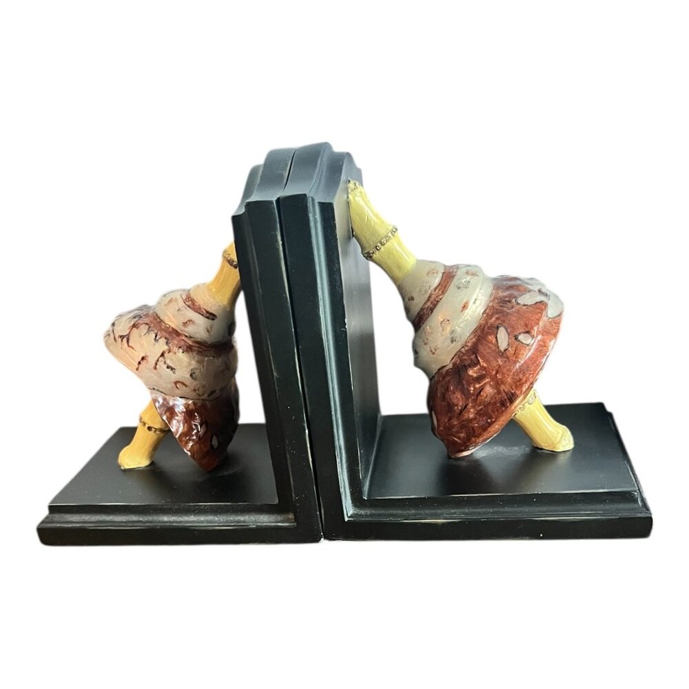 Coastal Shell Bookends 6.5" T C2C Designs Faux Shell Office Library Mantle Decor